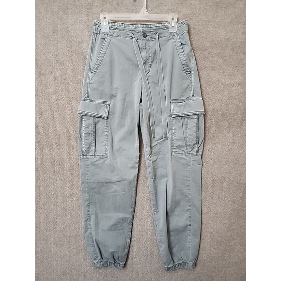 American Eagle Outfitters Pants - American Eagle Cargo Jogger Pants Womens 6 Gray Stretch Lyocell Blend